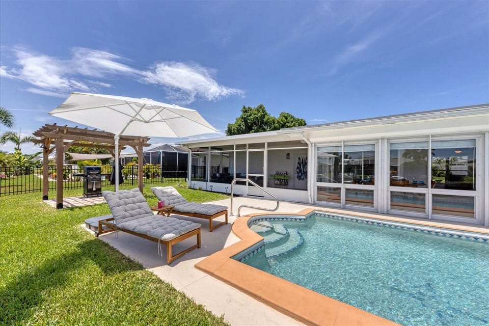 Soak up the sunshine poolside