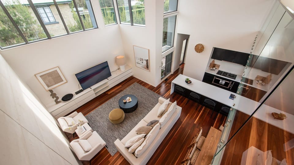 Looking down at Lounge Room