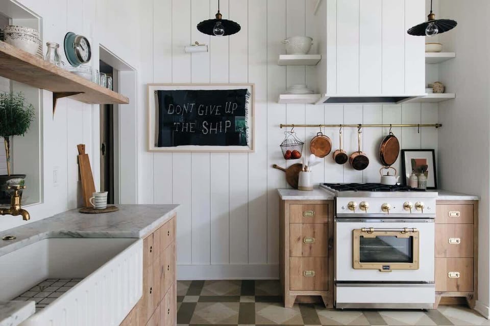 You'll love preparing tonight's vegetables in the generous farmhouse sink!