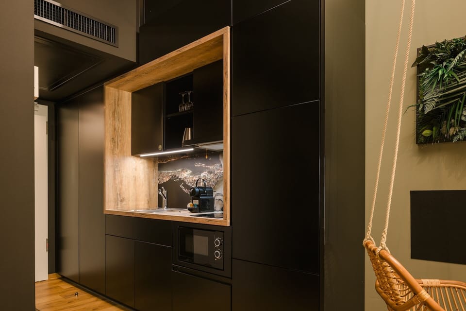 Apartment Copacabana,Terrasse | Private kitchen | Mini-fridge, microwave, stovetop, dishwasher