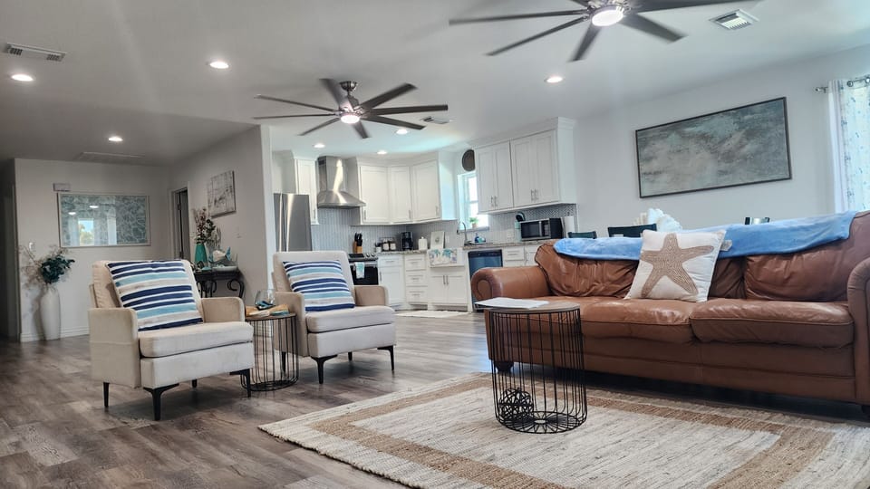 View of the open concept living area.