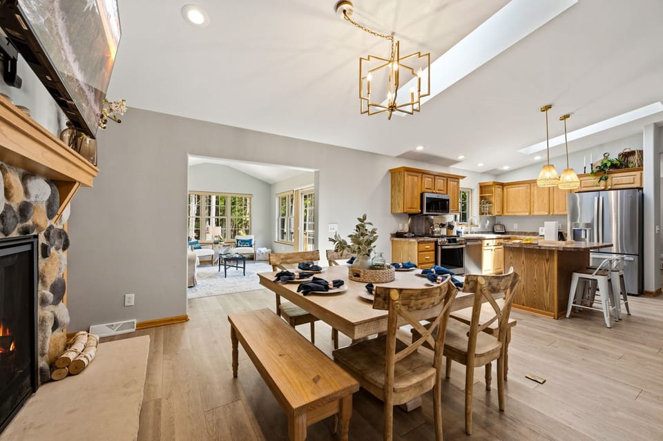 Cook, connect, and unwind. The open-concept kitchen and dining area make it easy to gather with family and friends under one roof.