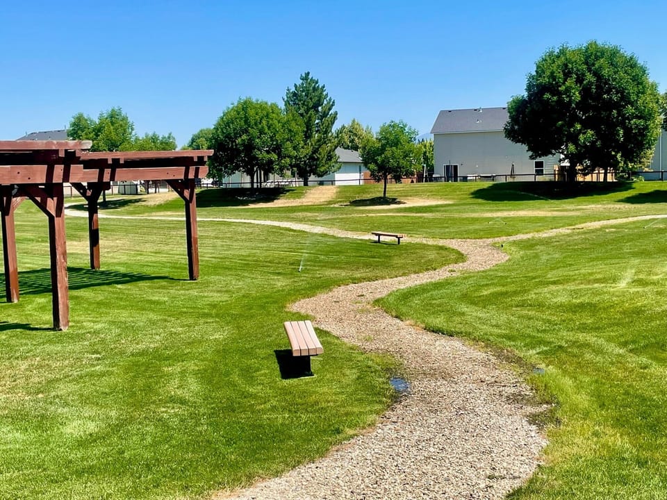 Paw-some adventures every day! Our dog-friendly neighborhood park offers vast open spaces for furry friends to frolic and play. It's a wagging tail haven!  