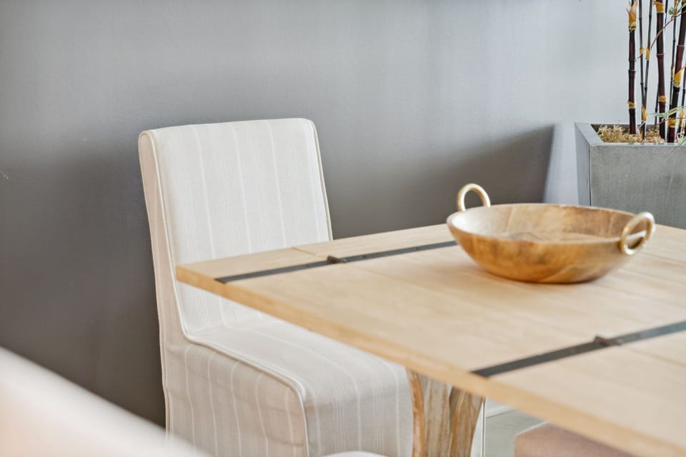 Inviting dining area with warm natural light.