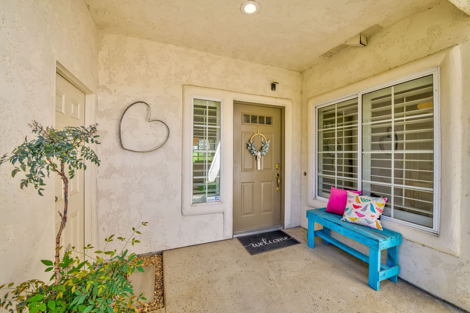 front porch with keyless entry