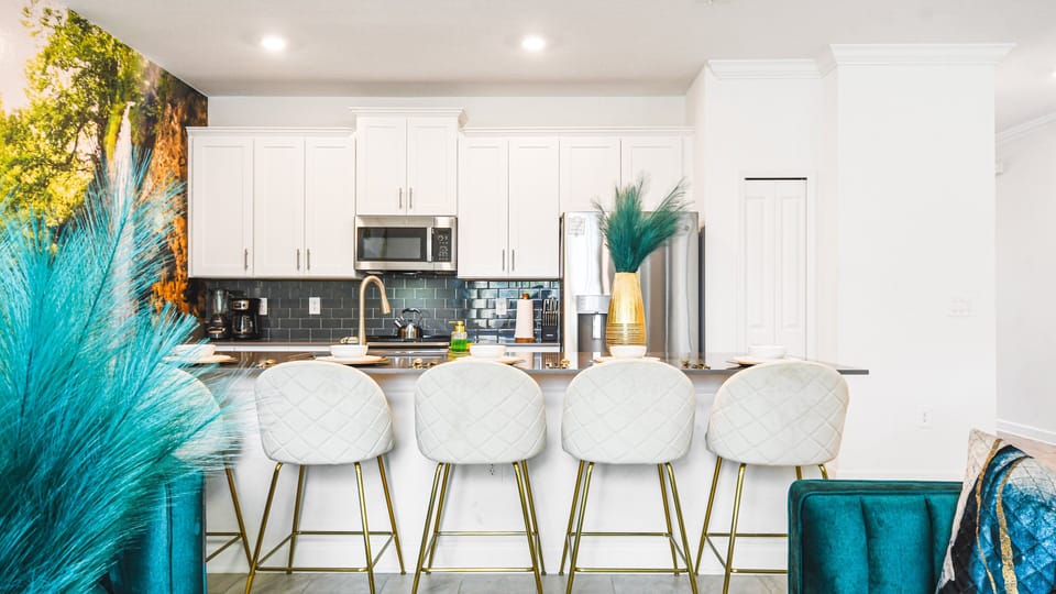 Luxurious and spacious fully equipped kitchen to make some home cooked meals.