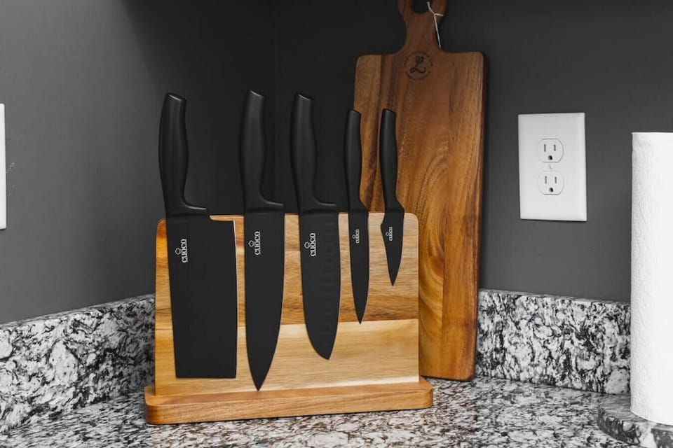 Our kitchen is fully-stocked with all the appliances and utensils you'll need during your stay.