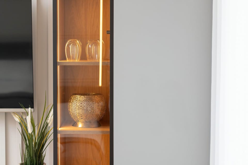 The living area is perfect for unwinding after a day of sightseeing. 