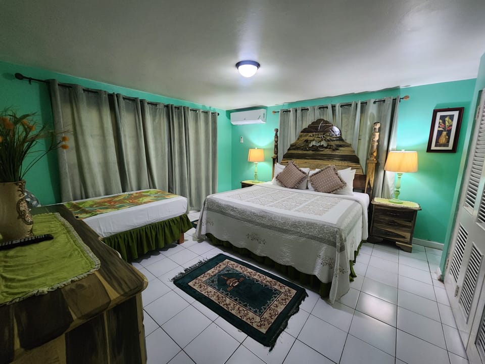 Standard Room, Multiple Beds, Pool Access | Iron/ironing board (on request), WiFi (free), bed sheets