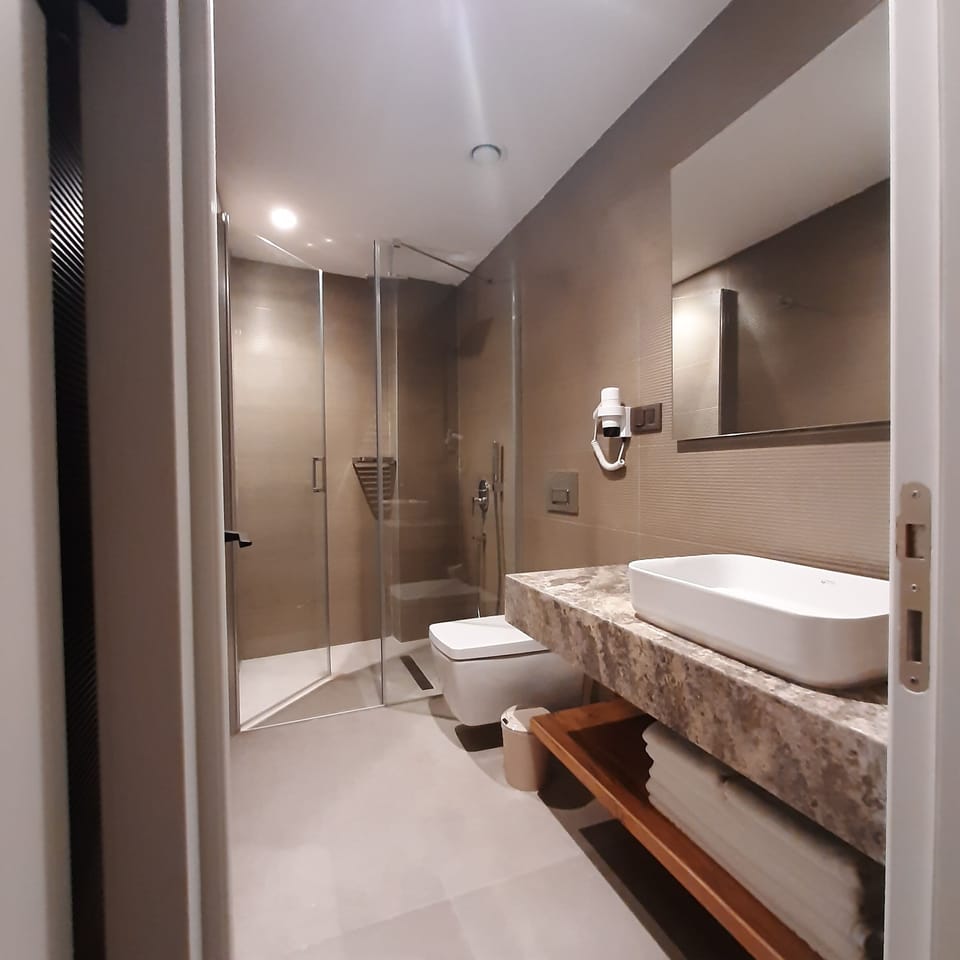 Standard Room, 1 Queen Bed, Non Smoking, City View | Bathroom | Shower, rainfall showerhead, free toiletries, hair dryer