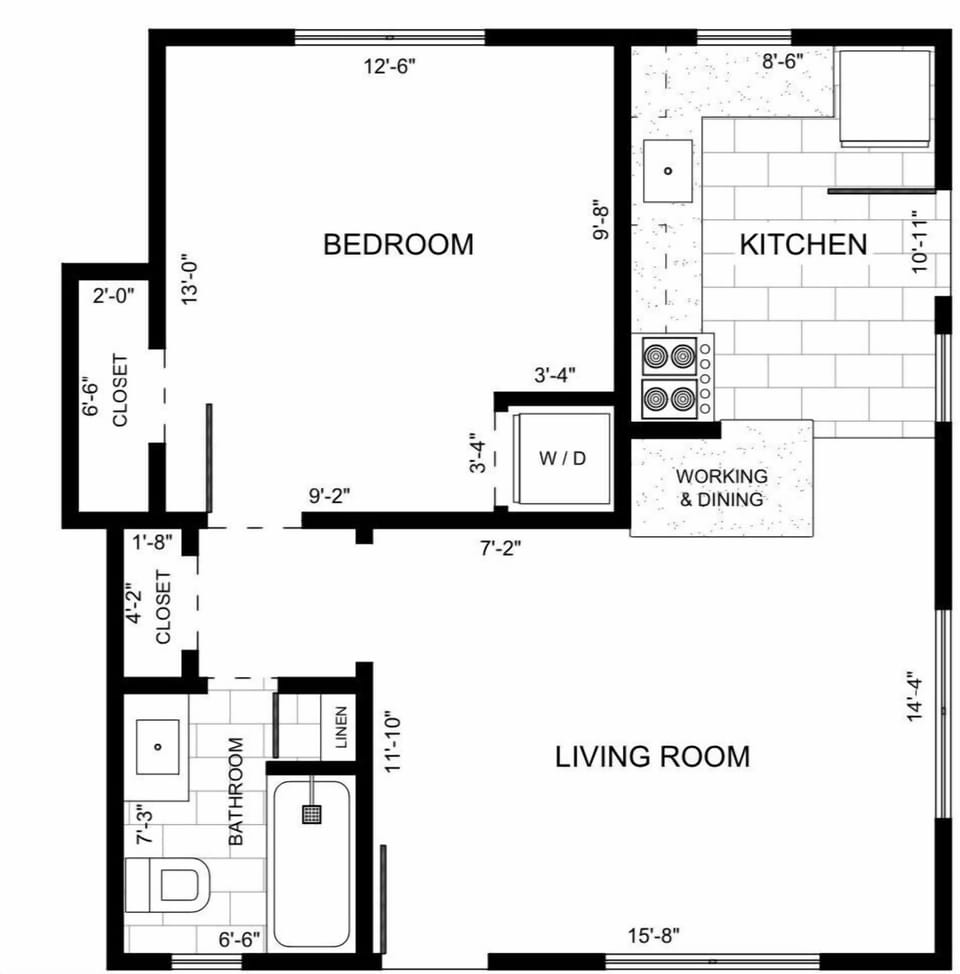 Detailed floor plan of our unit 