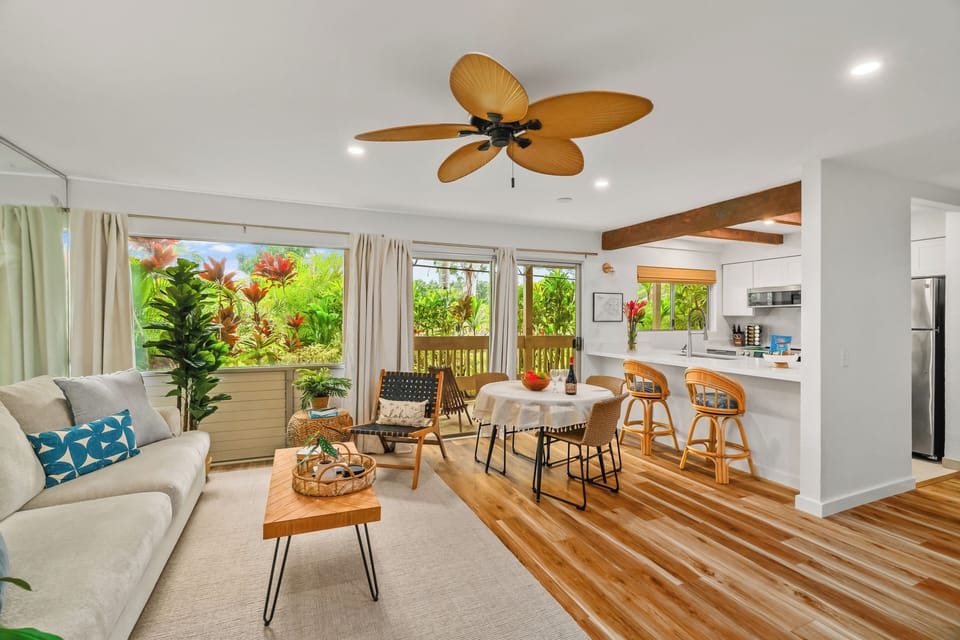 Step into a tastefully designed, open-concept space
