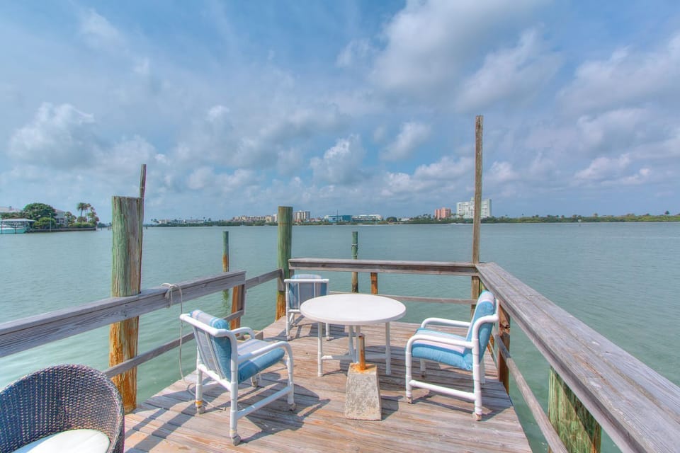 Enjoy the Waterfront Views All Day – Sip your morning coffee or evening wine on the patio while boats glide by and dolphins occasionally pop up in the water