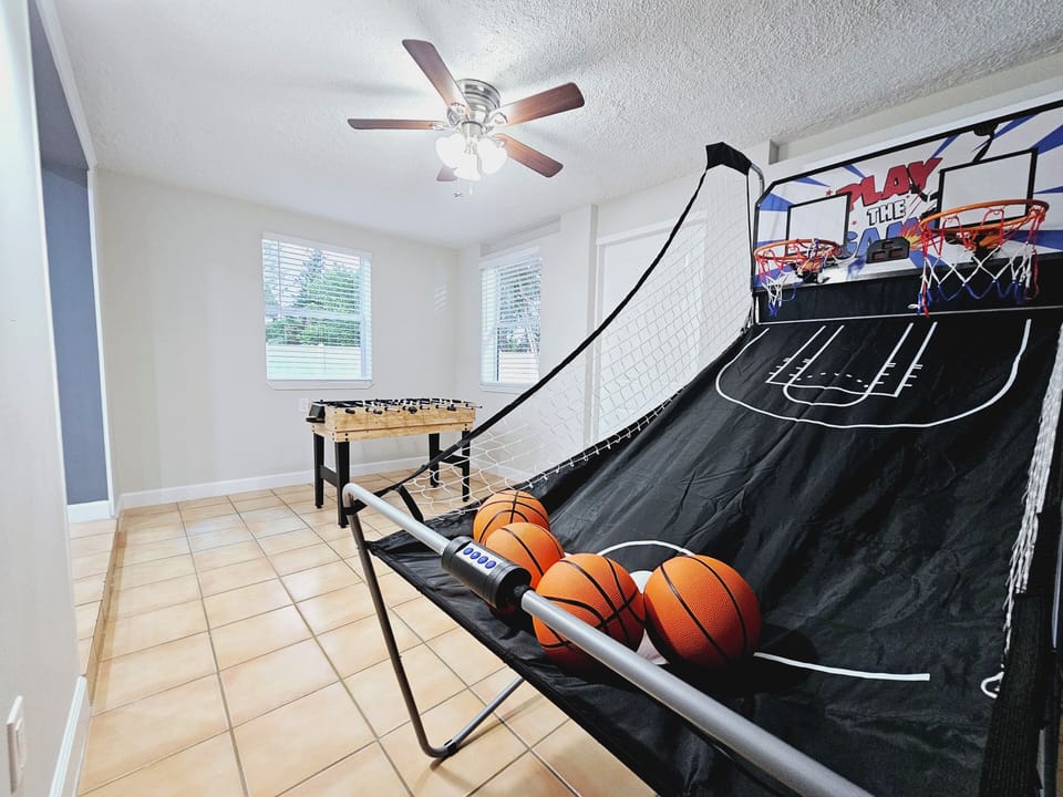 Arcade Basketball and Foosball Table 
