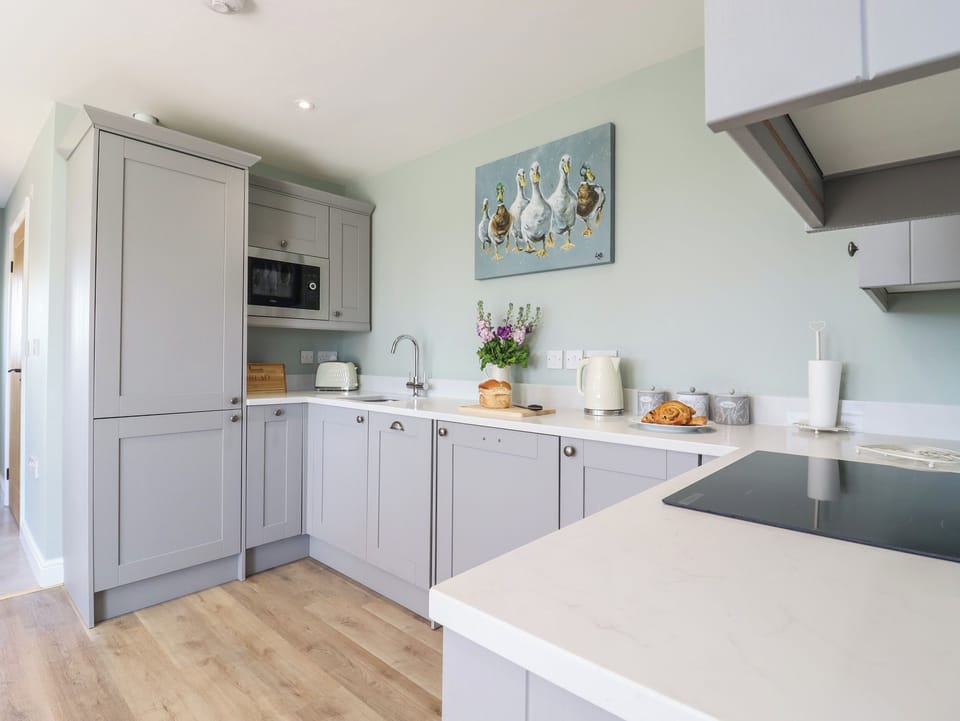 Fridge, dishwasher, electric kettle, toaster