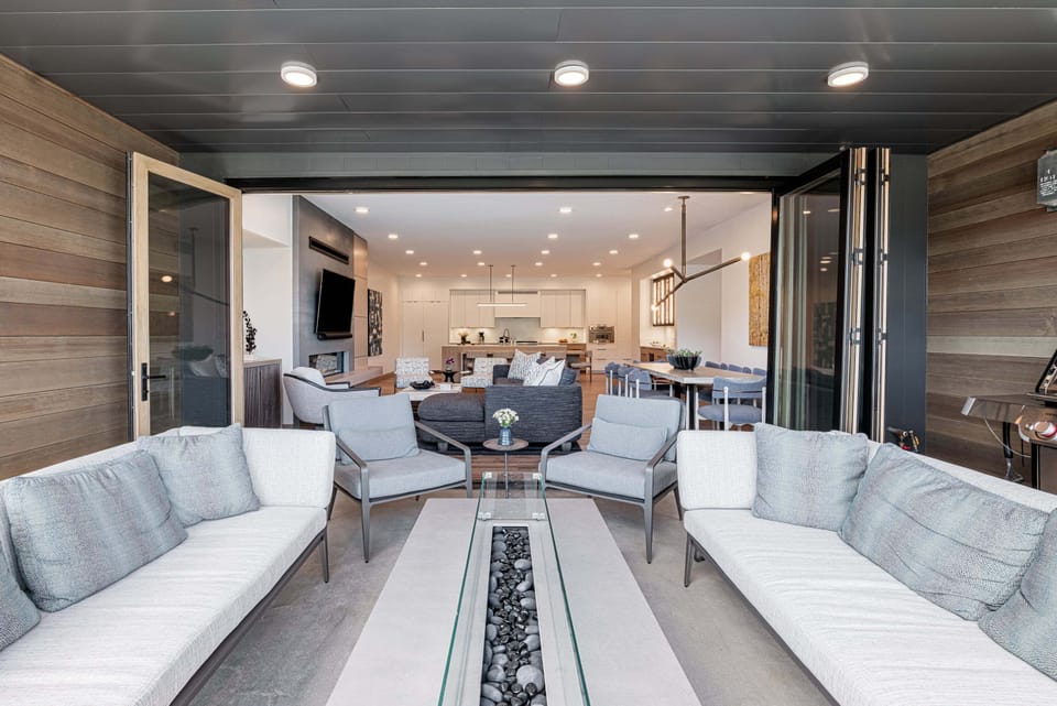 Gather around the warmth of the gas fire table