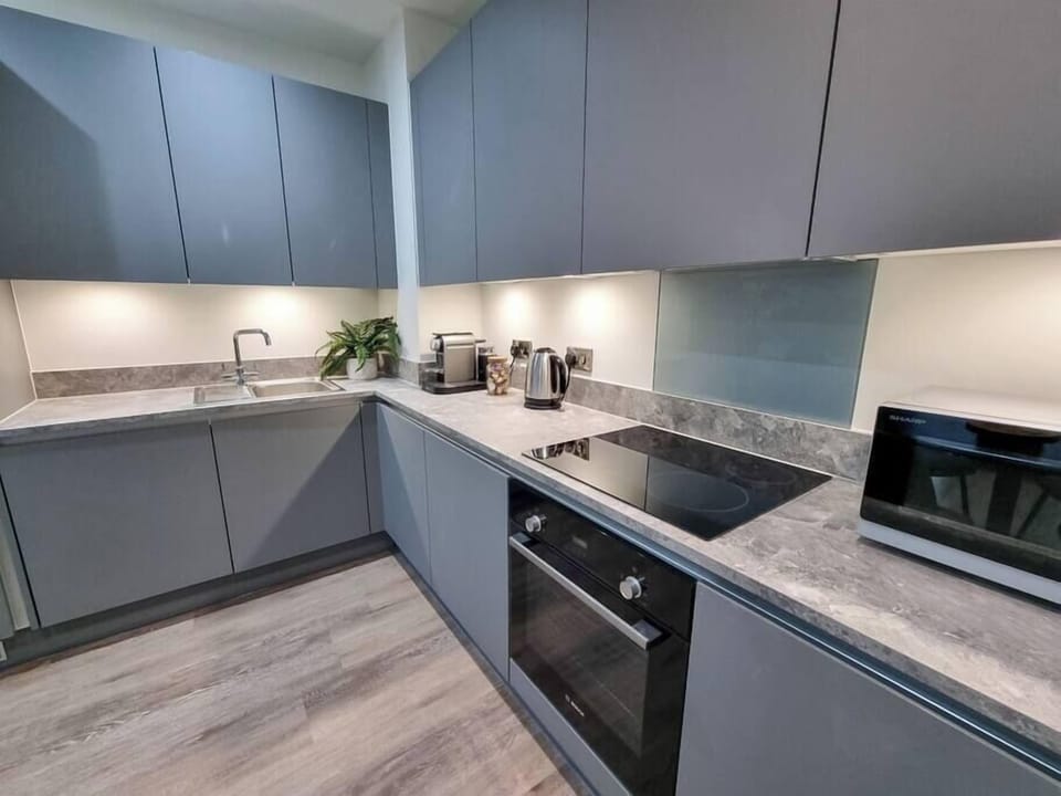 The whole house is yours with 4 double bedrooms, 3 bathrooms, living area, fully equipped kitchen, utility room with washer dryer and one free parking space