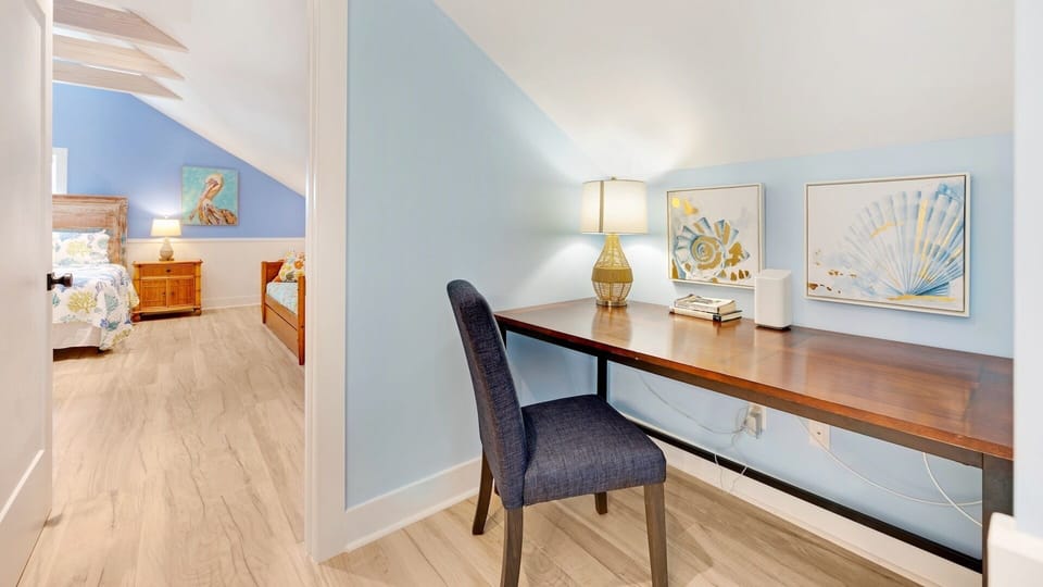 A cozy desk for when work cannot be avoided...