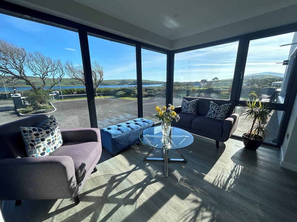 22-inch flat-screen TV with digital channels, books