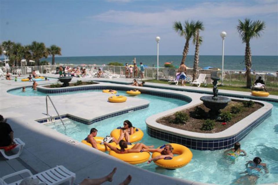Float around the lazy river on a lazy afternoon.