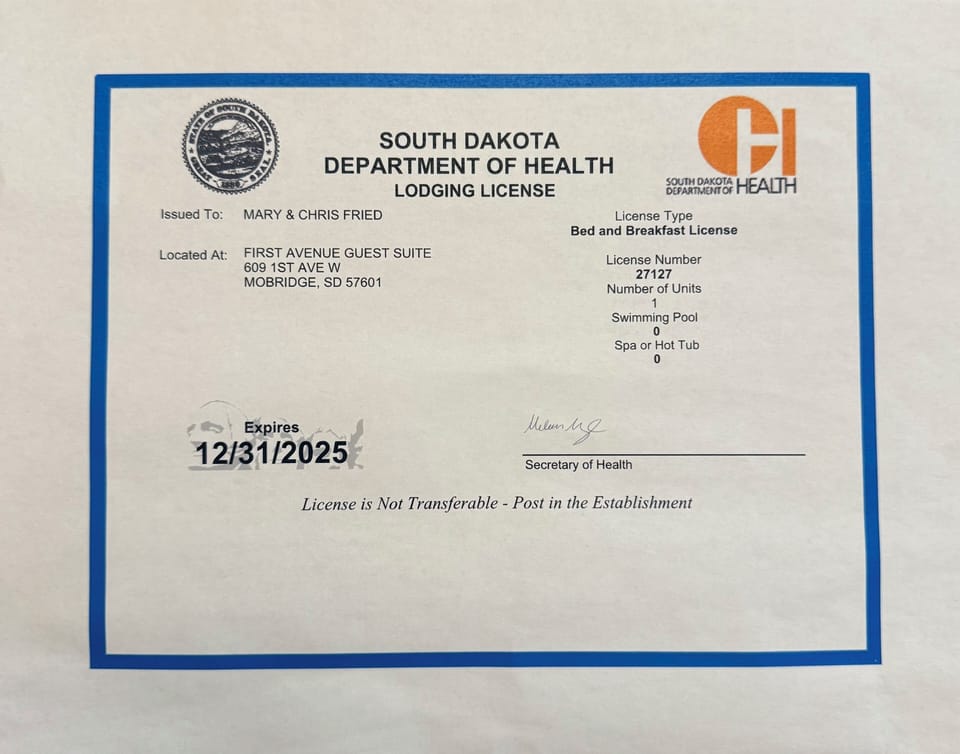 Dept of Health approved