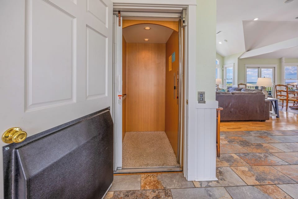 Private Elevator at The Fitzgerald — Effortless Access Between All Levels | 28BR Oceanfront Estate, Outer Banks