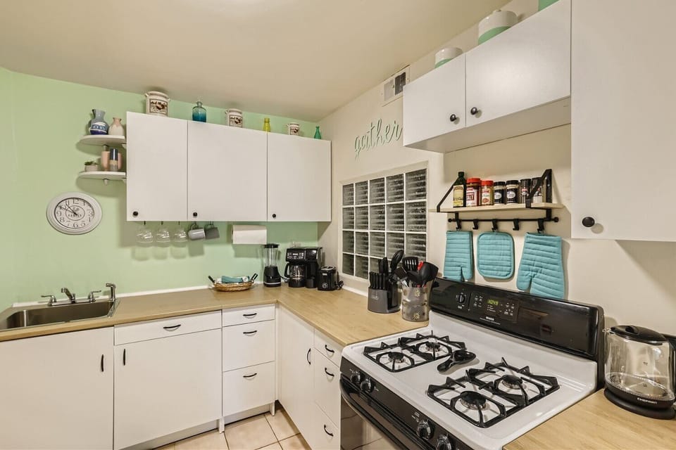 Coffee, creamer, tea, spices, honey & snacks are complimentary.  