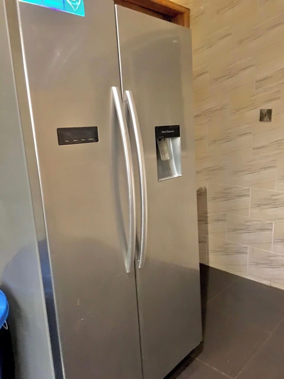 Freezer and Fridge at the kitchen.