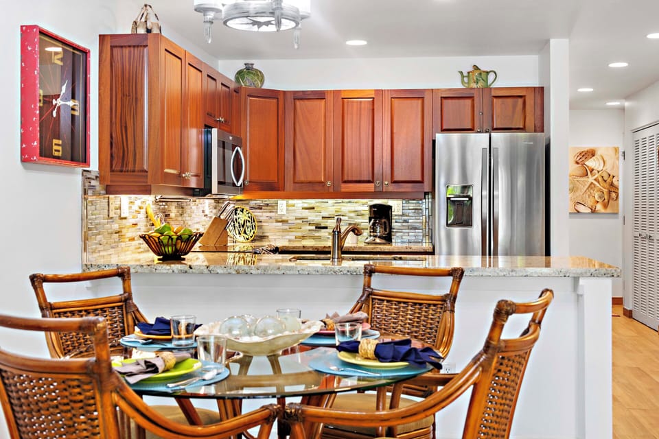 Lighting under cupboards for easy visibility