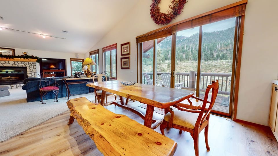 Indoors, Hardwood, Furniture, Table, Dining Room