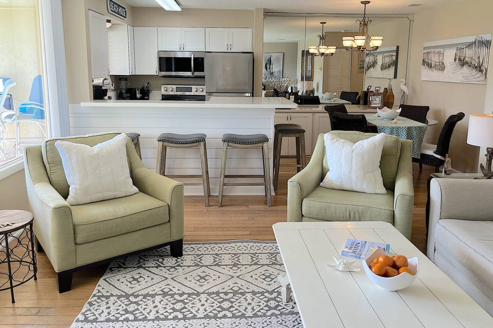 Great Natural Light throughout the Kitchen, Dining & Living Room Area!