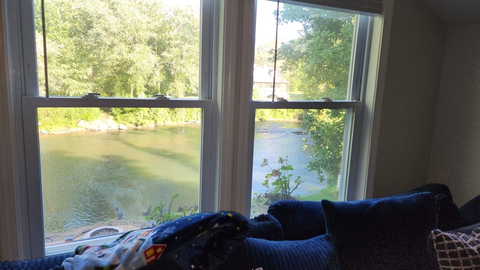 View of the river from The DEN (Upstairs)