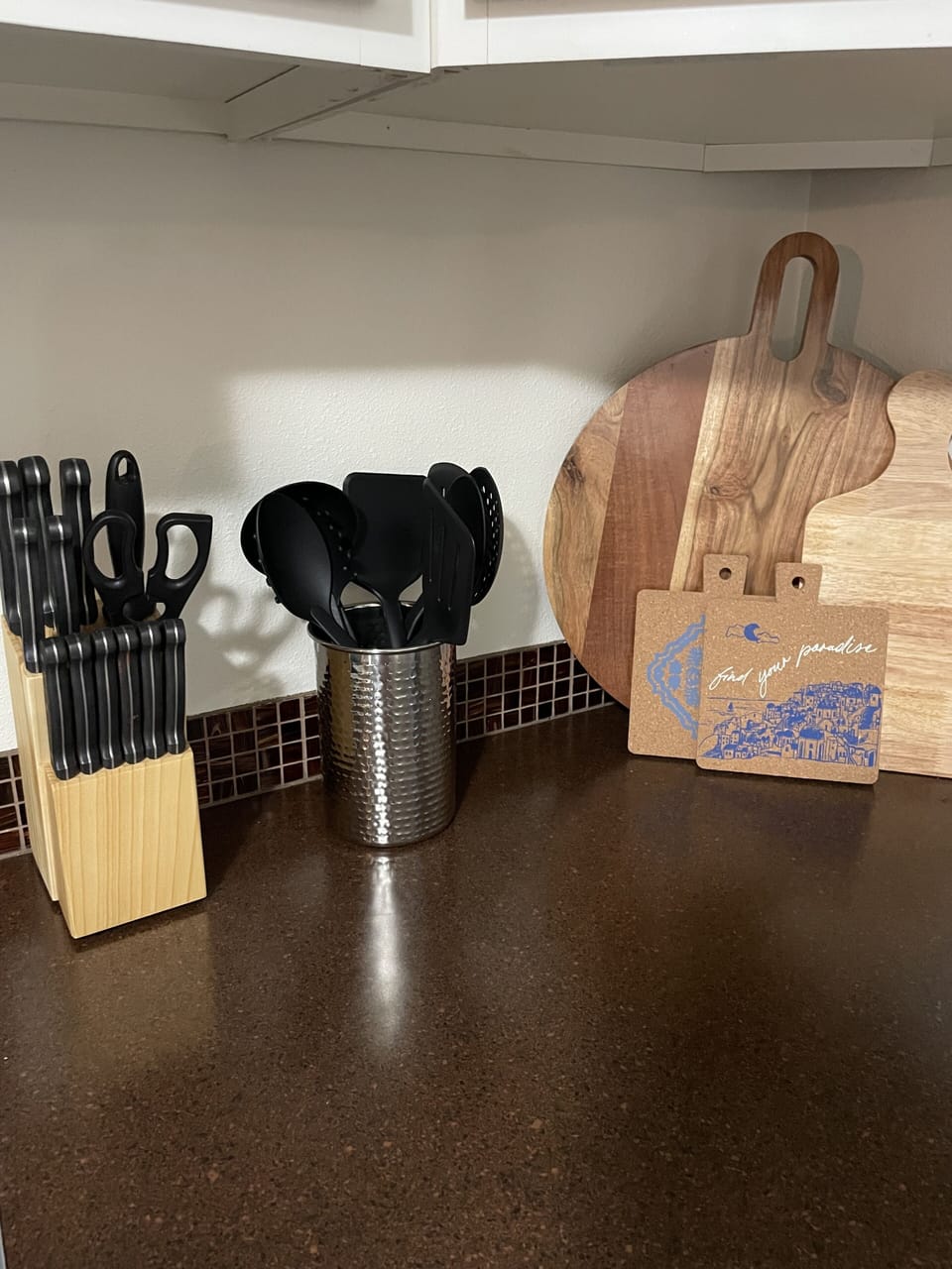 Kitchen tools and gadgets ready for use. 