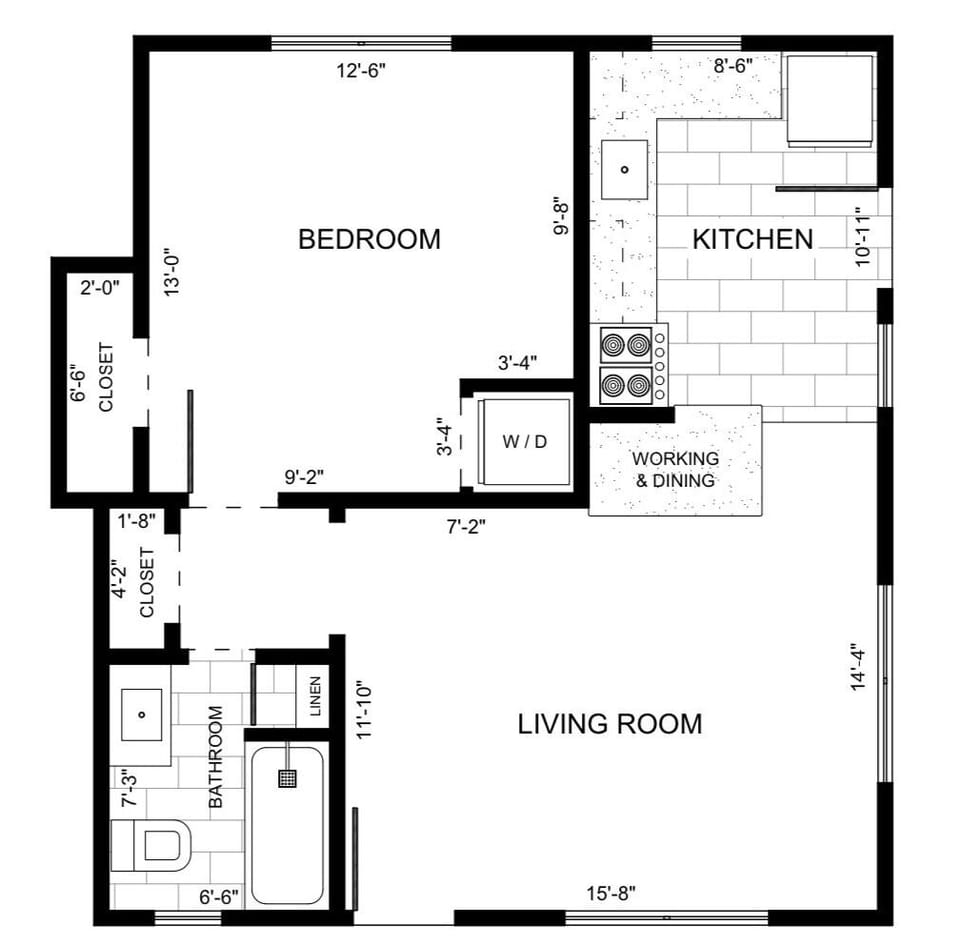Detailed floor plan of our unit 