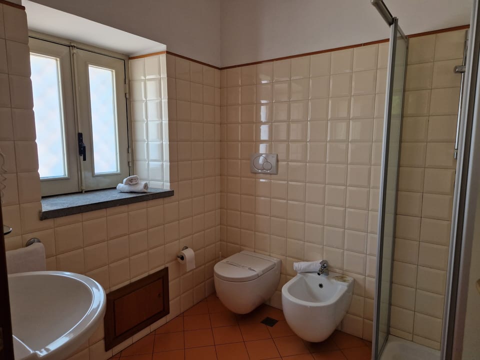 Shower, rainfall showerhead, hair dryer, bidet
