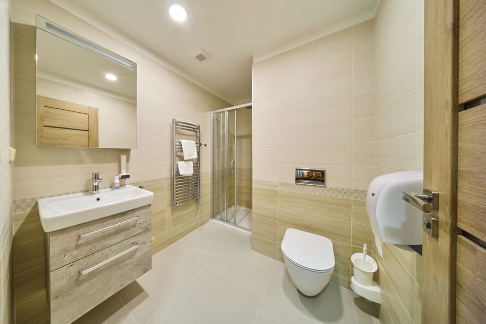 Towels, soap, toilet paper