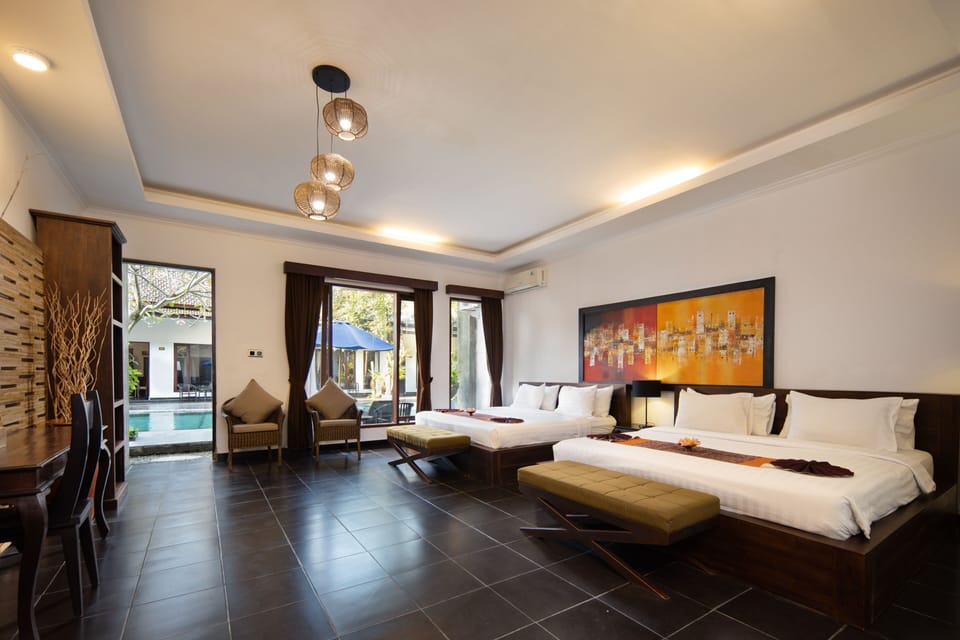 Premium Family Room with Pool Access and Free Benefits | Minibar, in-room safe, individually decorated, individually furnished