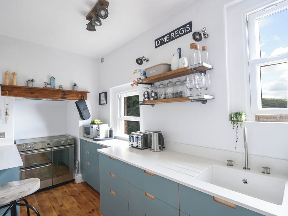 Fridge, dishwasher, electric kettle, toaster
