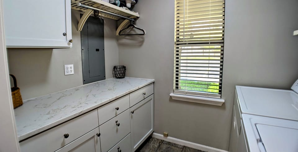 Extra storage in laundry room