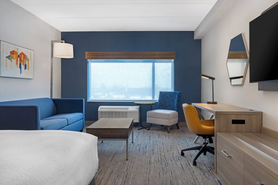 In-room safe, desk, iron/ironing board, free cribs/infant beds