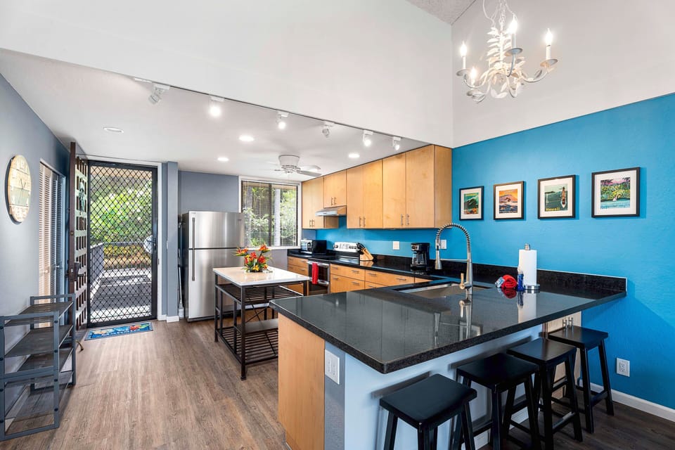 Well-equipped kitchen at this Kona Hawaii Vacation Rental