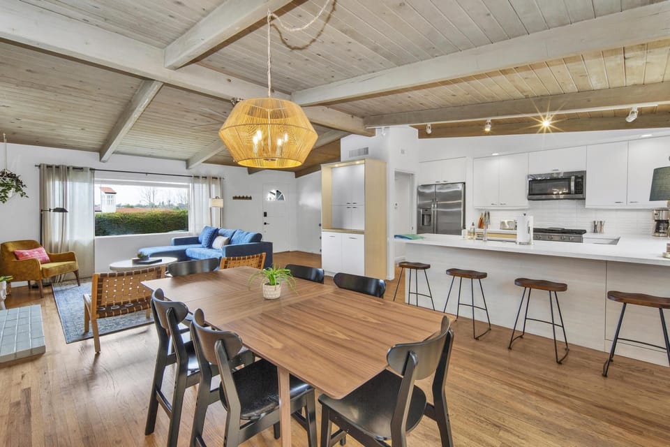 Dining area off of the living room and kitchen.