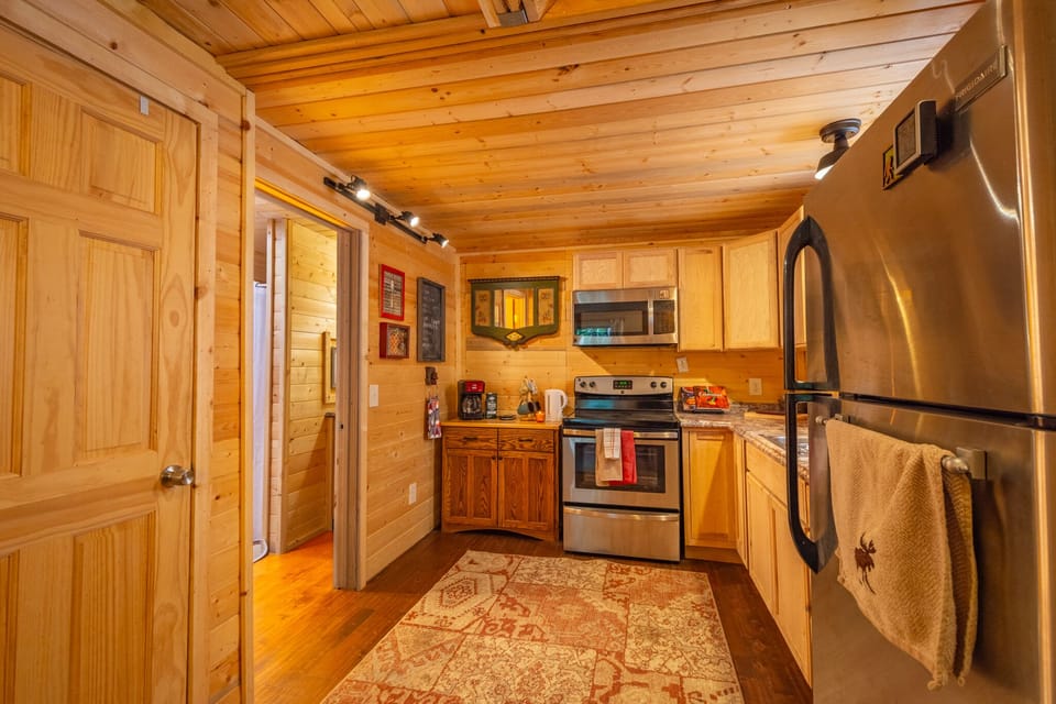 Fully Stocked Kitchen with dishes, pots & pans, silverware, linens, popcorn mkr
