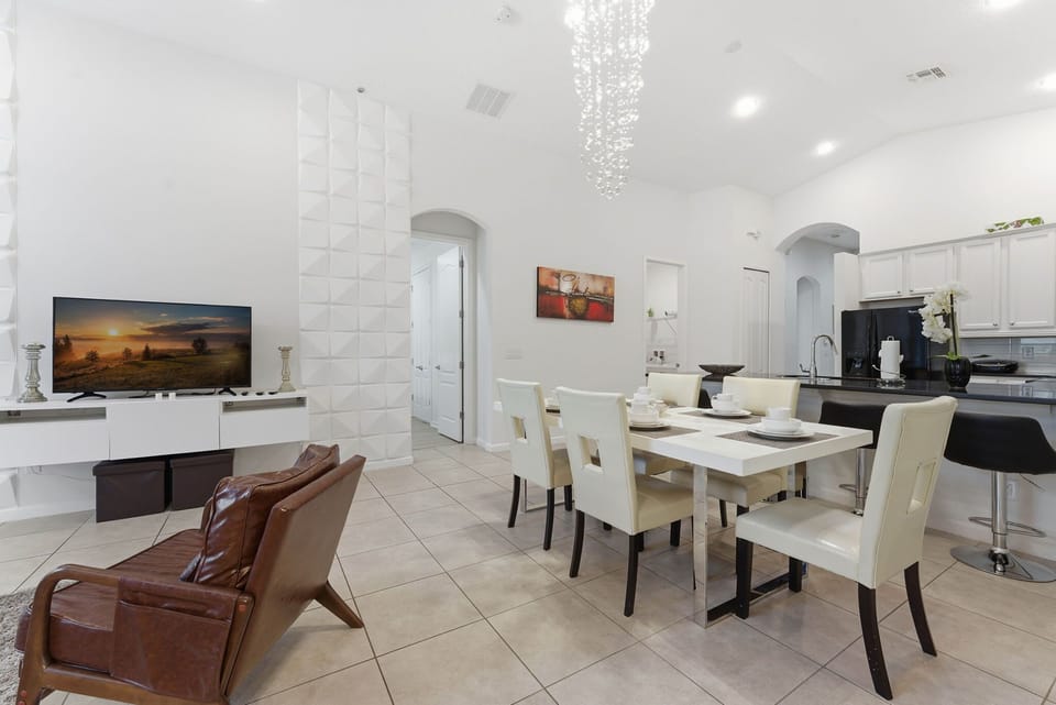 Living area with dining and kitchen integrated