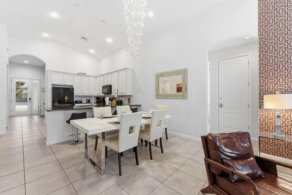 Dining area and kitchen