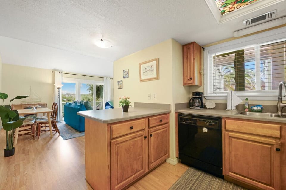 Open kitchen.