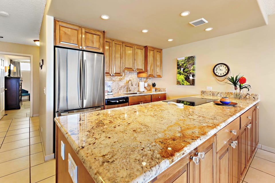 Ample counter space makes meal prep a breeze