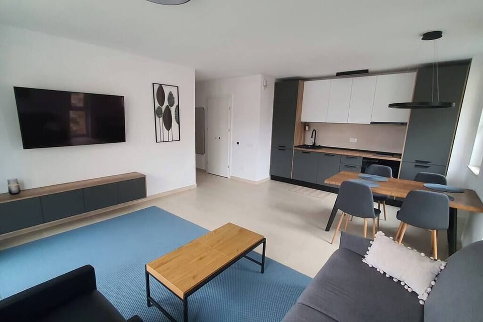 Living room with smart TV