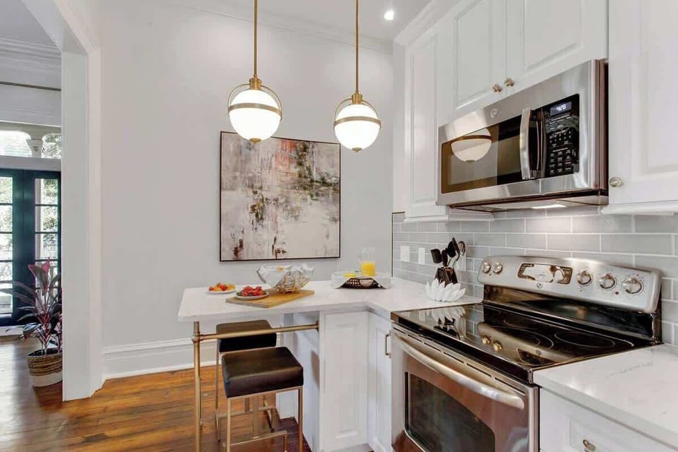 Kitchen | Kitchen with Stainless Steel Appliances | First Floor of Building — Unit on One Level