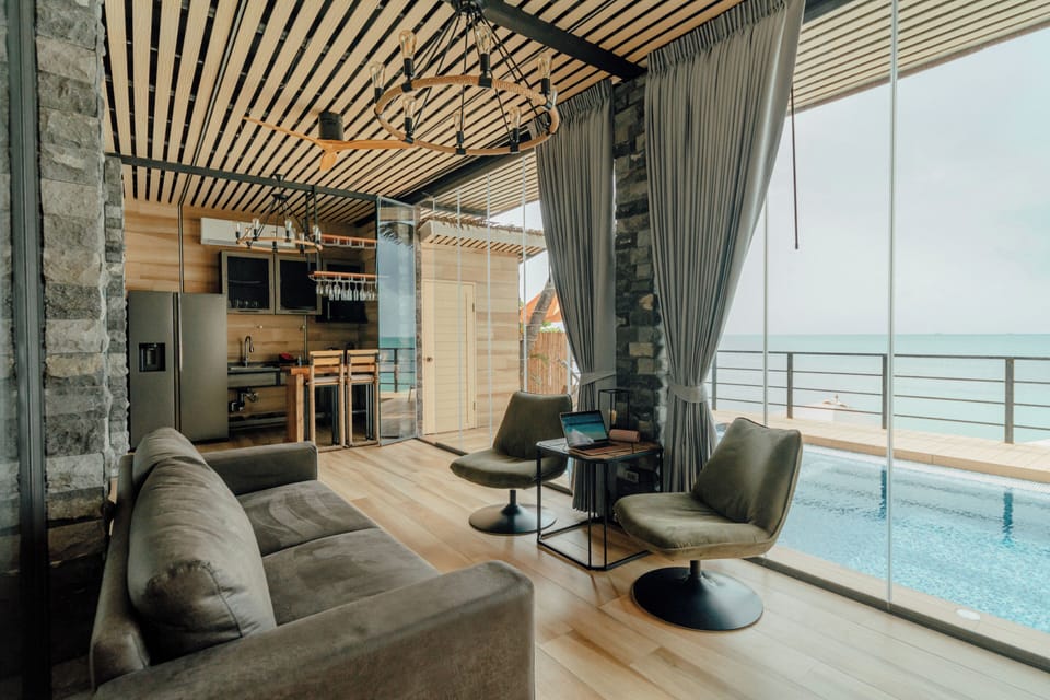 Panoramic Villa, 2 Bedrooms, Beachside | Living area | TV